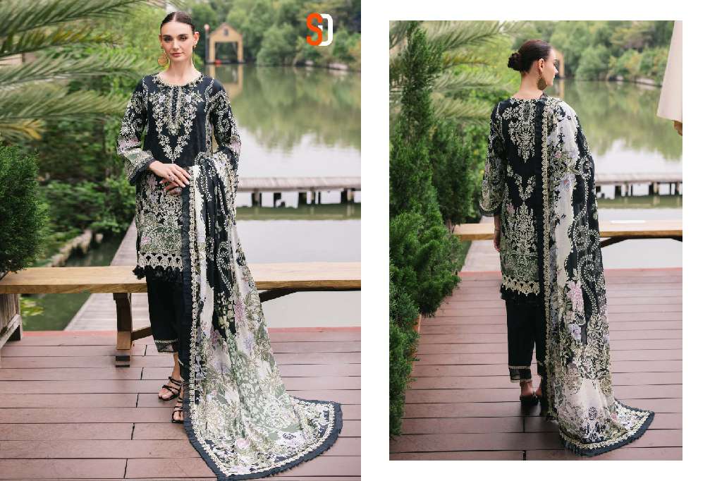 SHRADDHA JADE URBANE VOL-1 WHOLESALE LAWN COTTON PRINTED WITH EMBROIDERY PATCH STYLIST PAKISTANI SUITS