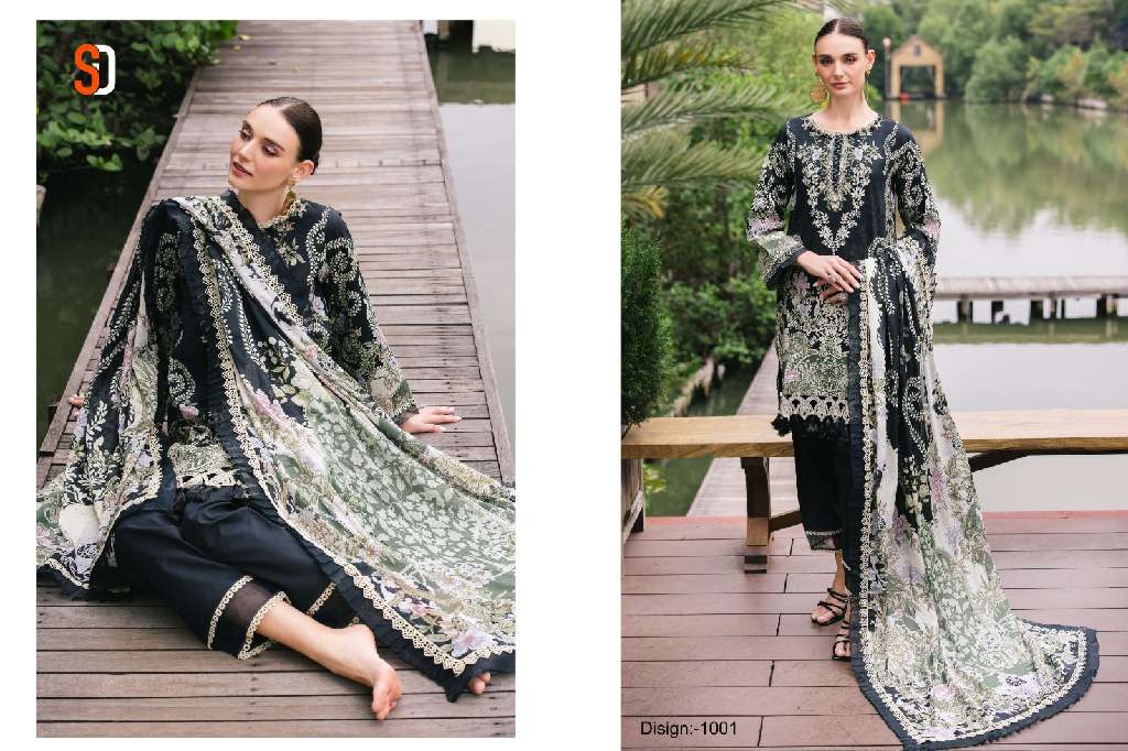 SHRADDHA JADE URBANE VOL-1 WHOLESALE LAWN COTTON PRINTED WITH EMBROIDERY PATCH STYLIST PAKISTANI SUITS
