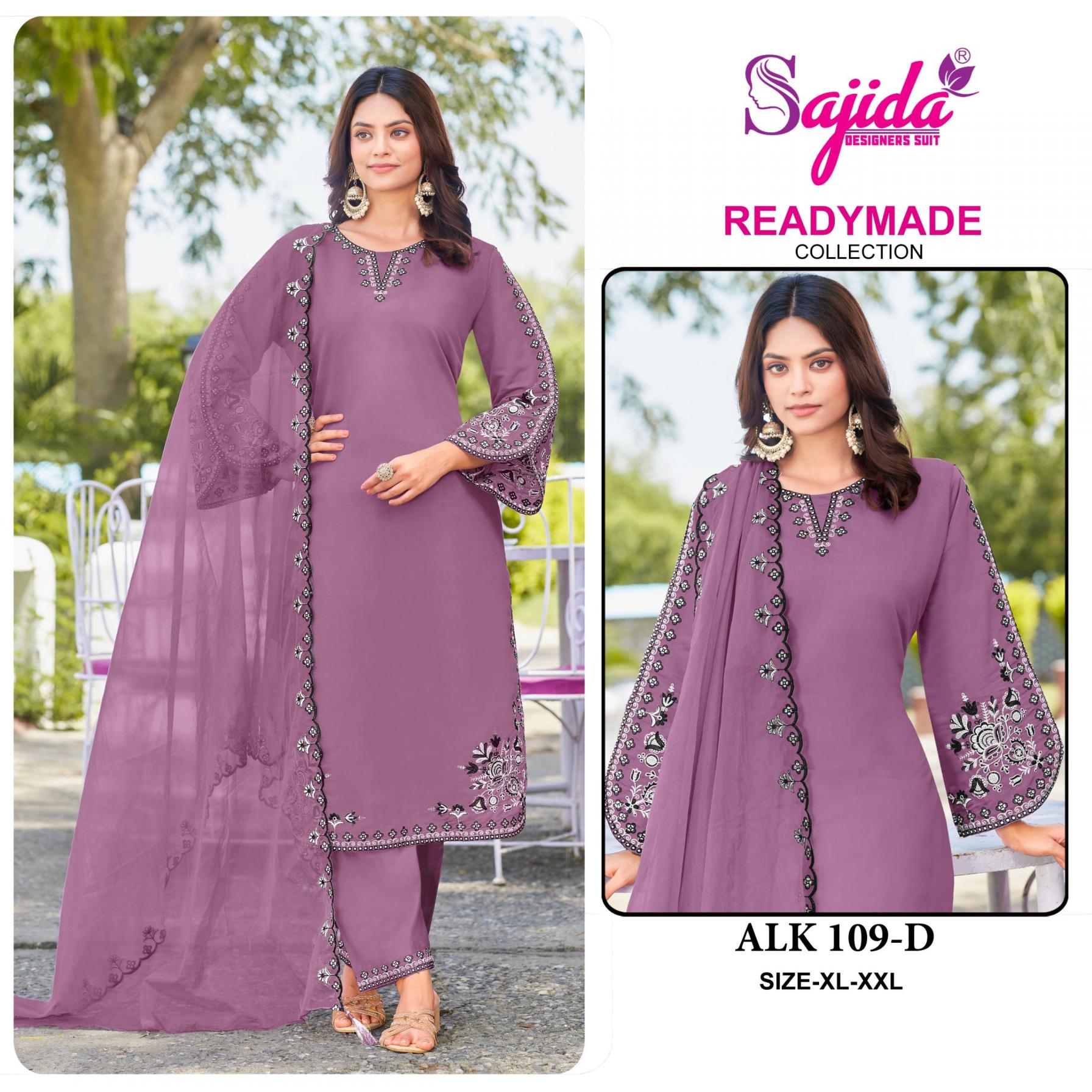 ALK-109 BY SAJIDA DESIGNER 3PCS READYMADE PAKISTANI SUITS