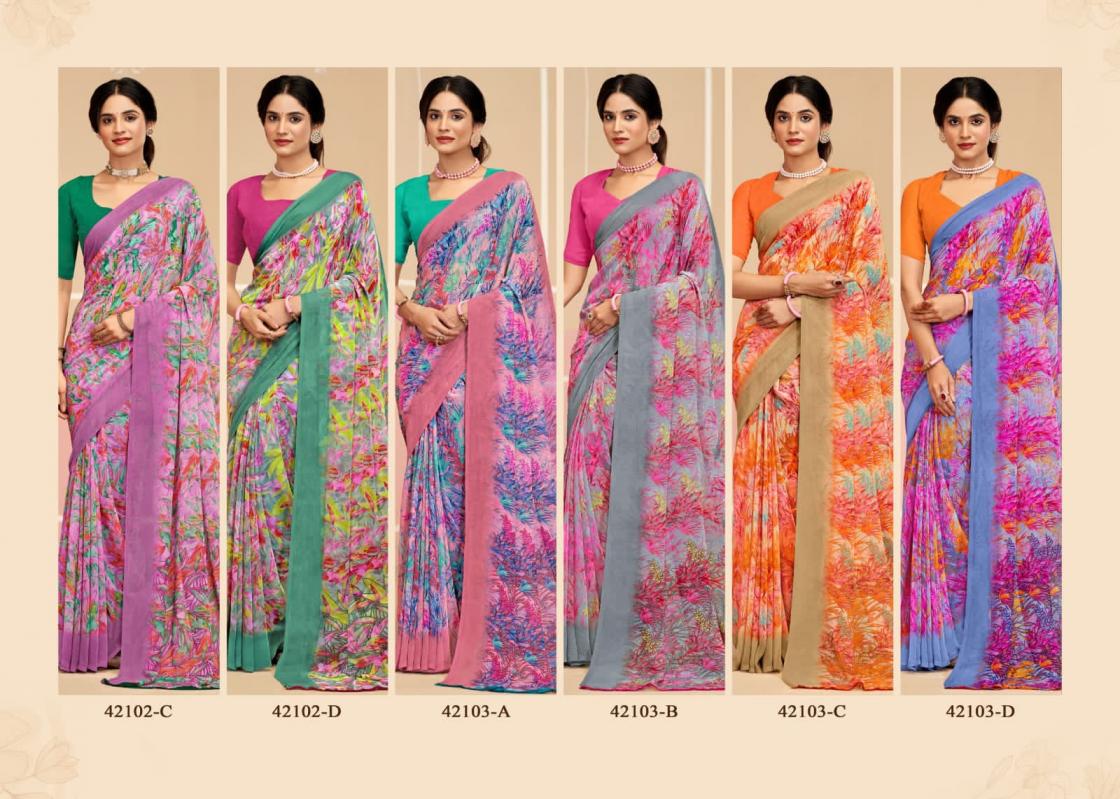 RUCHI SAREES RAGAA GEORGETTE 17 SOFT PRINTED SAREES COLLECTION
