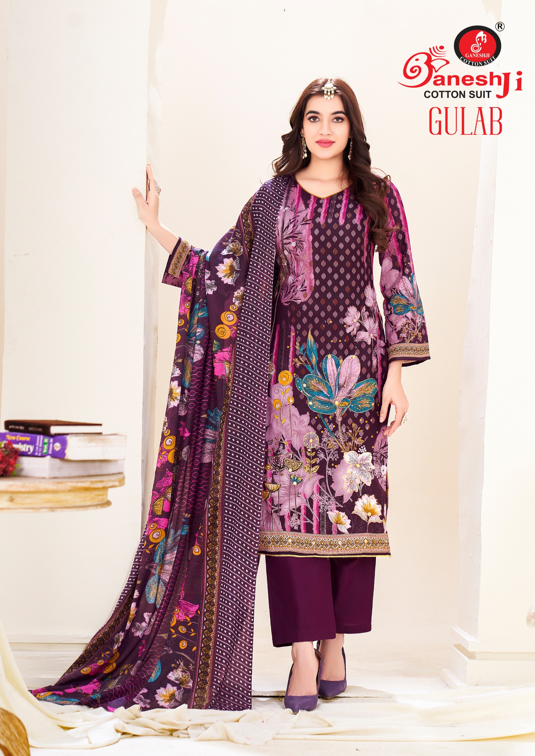 GANESHJI GULAB VOL-1 WHOLESALE COTTON PRINTED DAILY WEAR DRESS MATERIAL