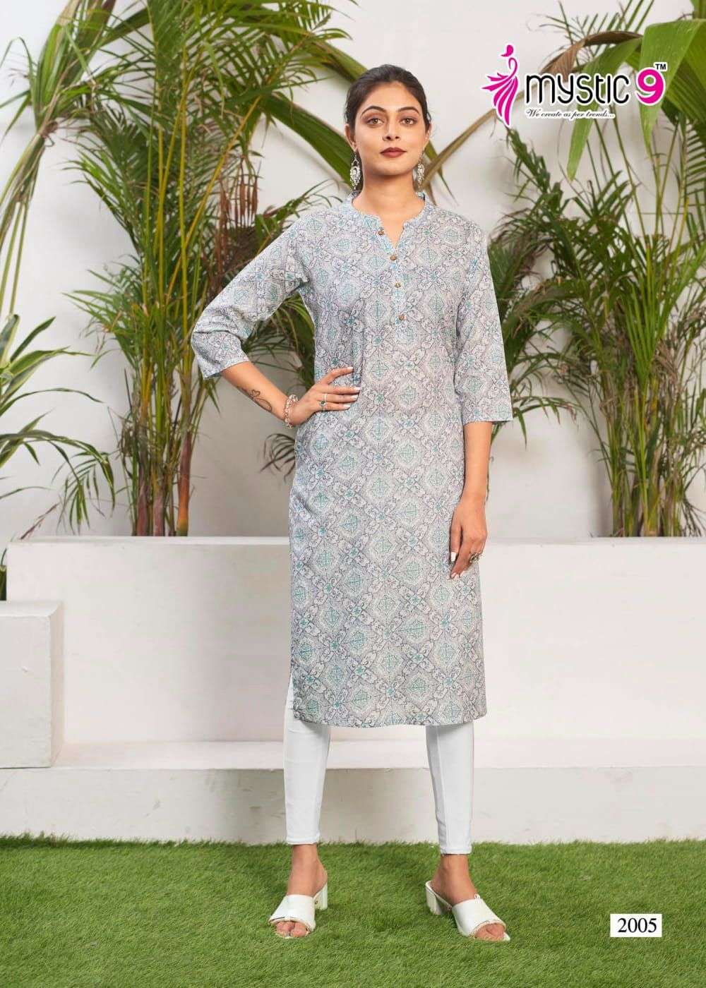 SUMMER COOL VOL 2 BY MYSTIC 9 CAMRIC FULLY STITCH LONG KURTIS SUPPLIER