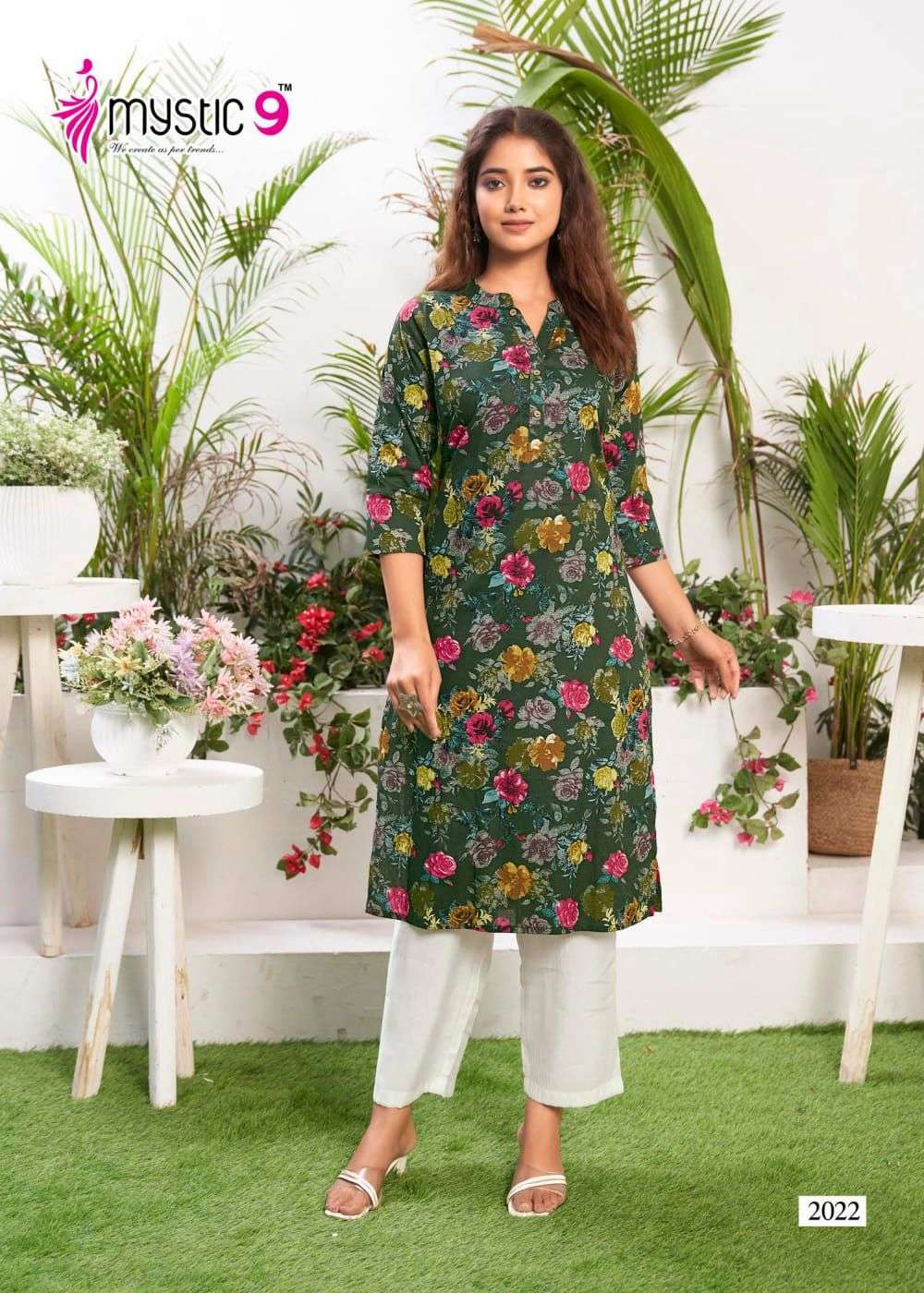 SUMMER COOL VOL 2 BY MYSTIC 9 CAMRIC FULLY STITCH LONG KURTIS SUPPLIER