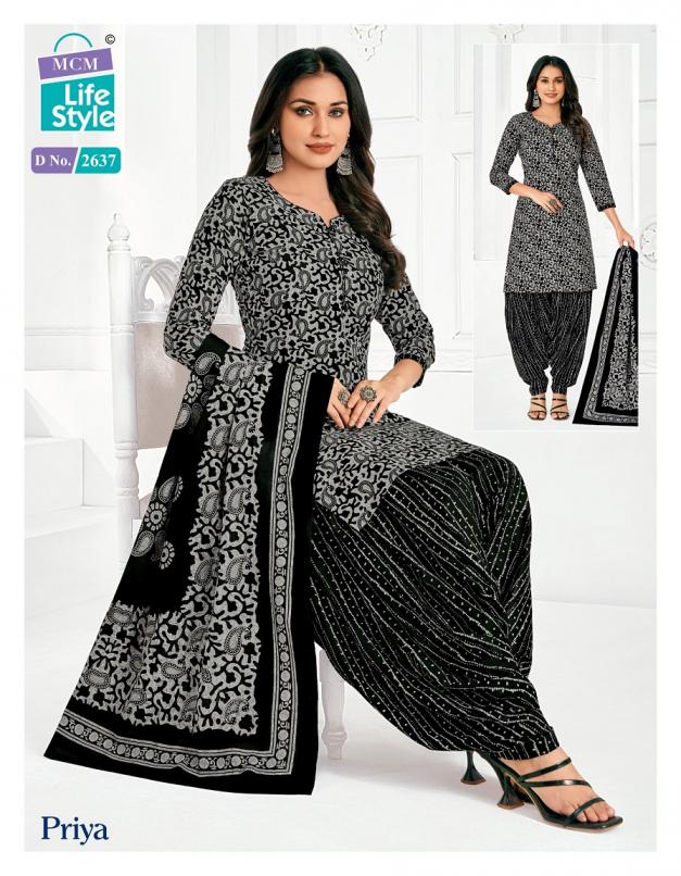 MCM LIFESTYLE PRIYA VOL 26 CAMBRIC COTTON PRINTED PATIYALA STYLE DRESS MATERIAL