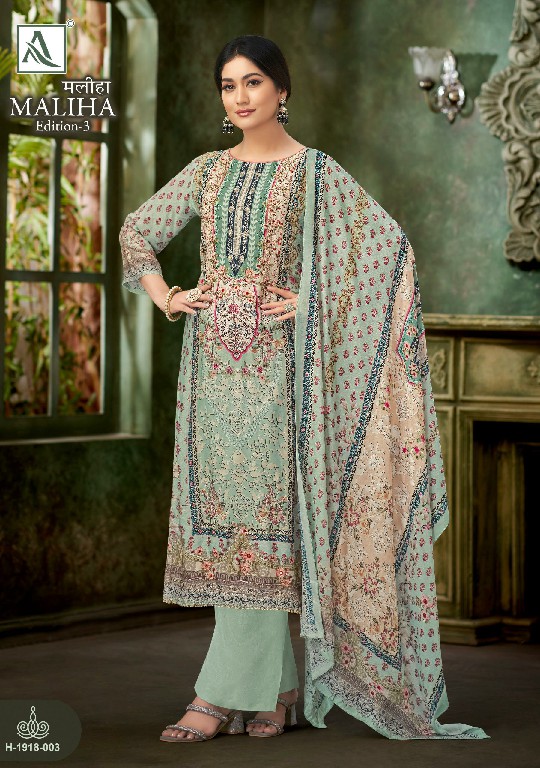 ALOK MALIHA VOL-3 WHOLESALE PREMIUM VISCOSE MASLIN DSIGNER UNSTITCHED DRESS MATERIAL