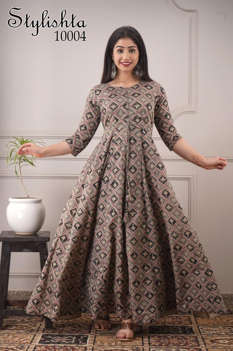STYLISHTA SUMMER DRESS PURE MUSLIN HOUSEWEAR WOMEN LONG DRESS