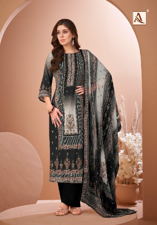 ALOK SUITS BLACK MIRROR WHOLESALE PURE VISCOSE MASLIN DIGITAL PRINT WITH HAND WORK CLASSIC PAKISTANI SUITS
