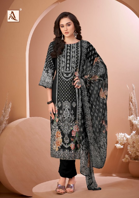 ALOK SUITS BLACK MIRROR WHOLESALE PURE VISCOSE MASLIN DIGITAL PRINT WITH HAND WORK CLASSIC PAKISTANI SUITS