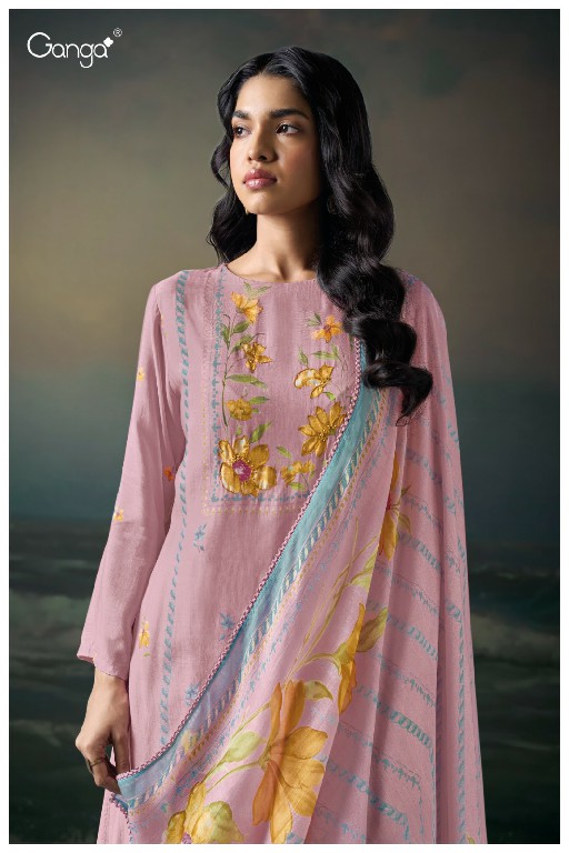 GANGA KAISHA S3639 WHOLESALE PREMIUM PURE BEMBERG SILK DESIGNER SUITS