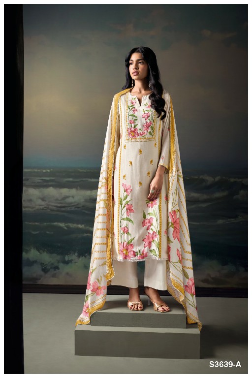 GANGA KAISHA S3639 WHOLESALE PREMIUM PURE BEMBERG SILK DESIGNER SUITS