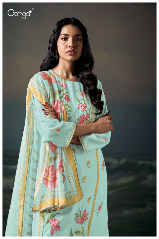 GANGA KAISHA S3639 WHOLESALE PREMIUM PURE BEMBERG SILK DESIGNER SUITS