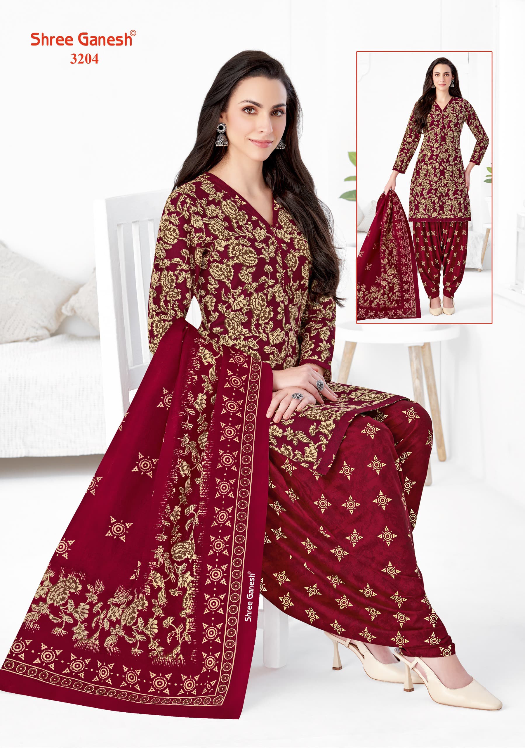 SHREE GANESH HANSIKA SPECIAL VOL-2 WHOLESALE PURE COTTON PRINTED DRESS MATERIAL