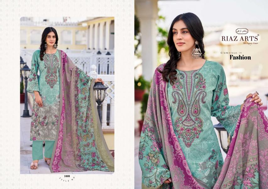MUSAFIR VOL 26 BY RIAZ ARTS PAKISTANI PURE LAWN CAMBRIC DESIGNER DRESS