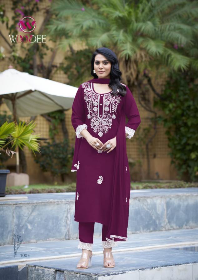 WHITE LOTUS BY WOODEE PREMIUM QUALITY NAZNEEN READYMADE PLUS SIZE 3PCS SUIT