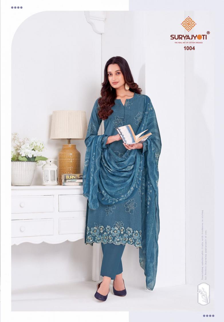 SURYAJYOTI KASHYA VOL 1 PURE COTTON BEAUTIFUL FOIL PRINT DAILY WEAR UNSTITCHED DRESS
