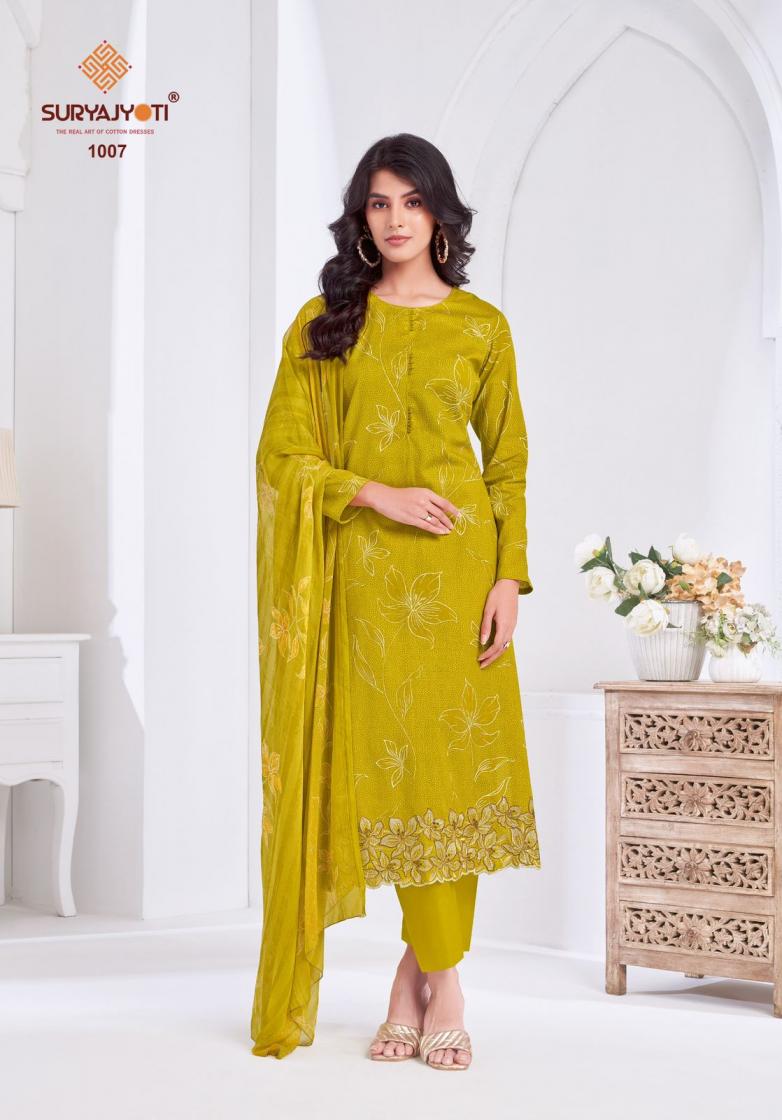 SURYAJYOTI KASHYA VOL 1 PURE COTTON BEAUTIFUL FOIL PRINT DAILY WEAR UNSTITCHED DRESS