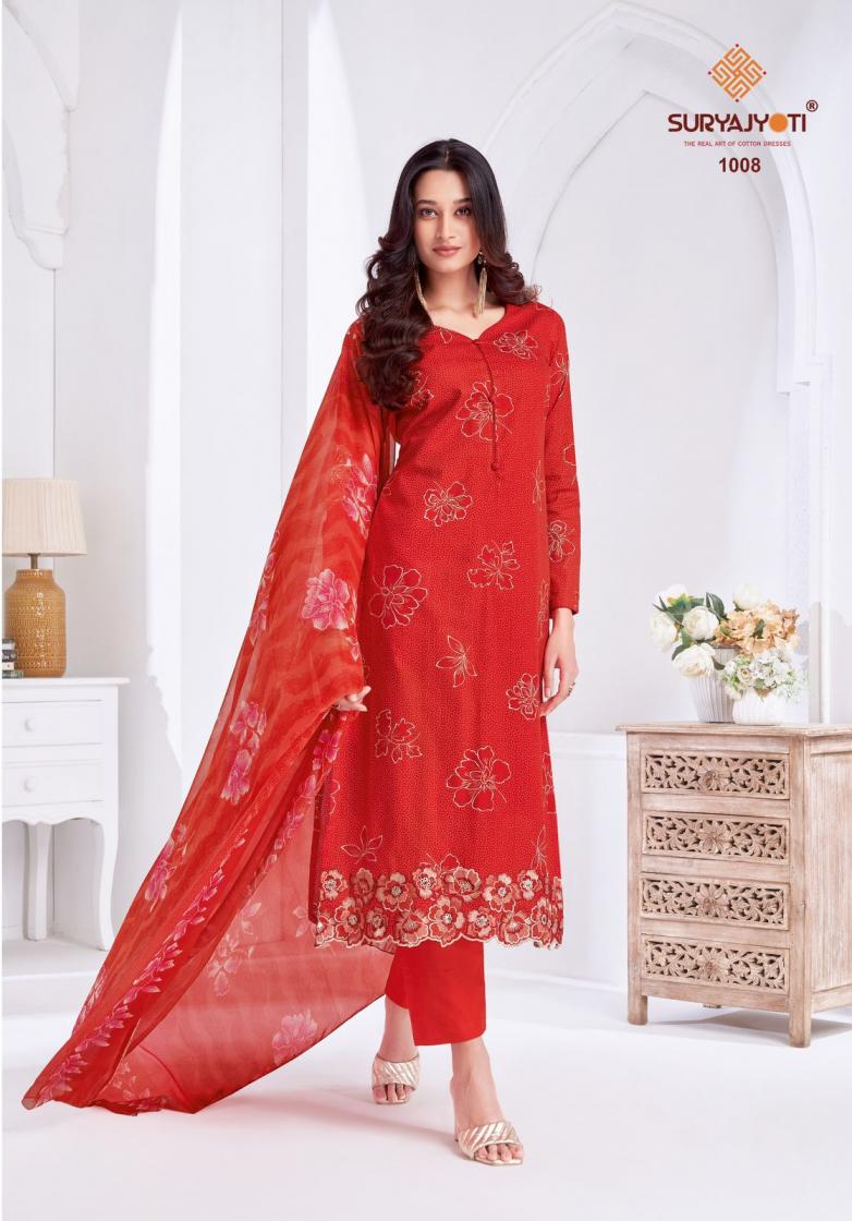 SURYAJYOTI KASHYA VOL 1 PURE COTTON BEAUTIFUL FOIL PRINT DAILY WEAR UNSTITCHED DRESS