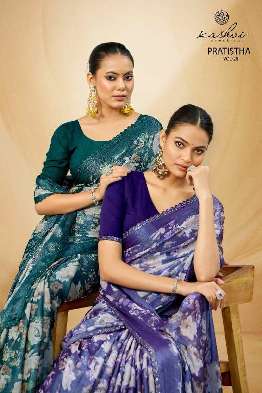 KASHVI CREATION PRATISTHA VOL 28 BRASSO UNIQUE PRINTED SAREES