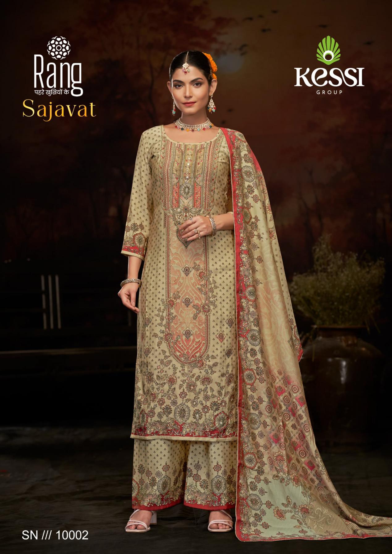 KESSI RANG SAJAVAT MUSLIN HIT DESIGN FANCY SUIT FOR WOMENS