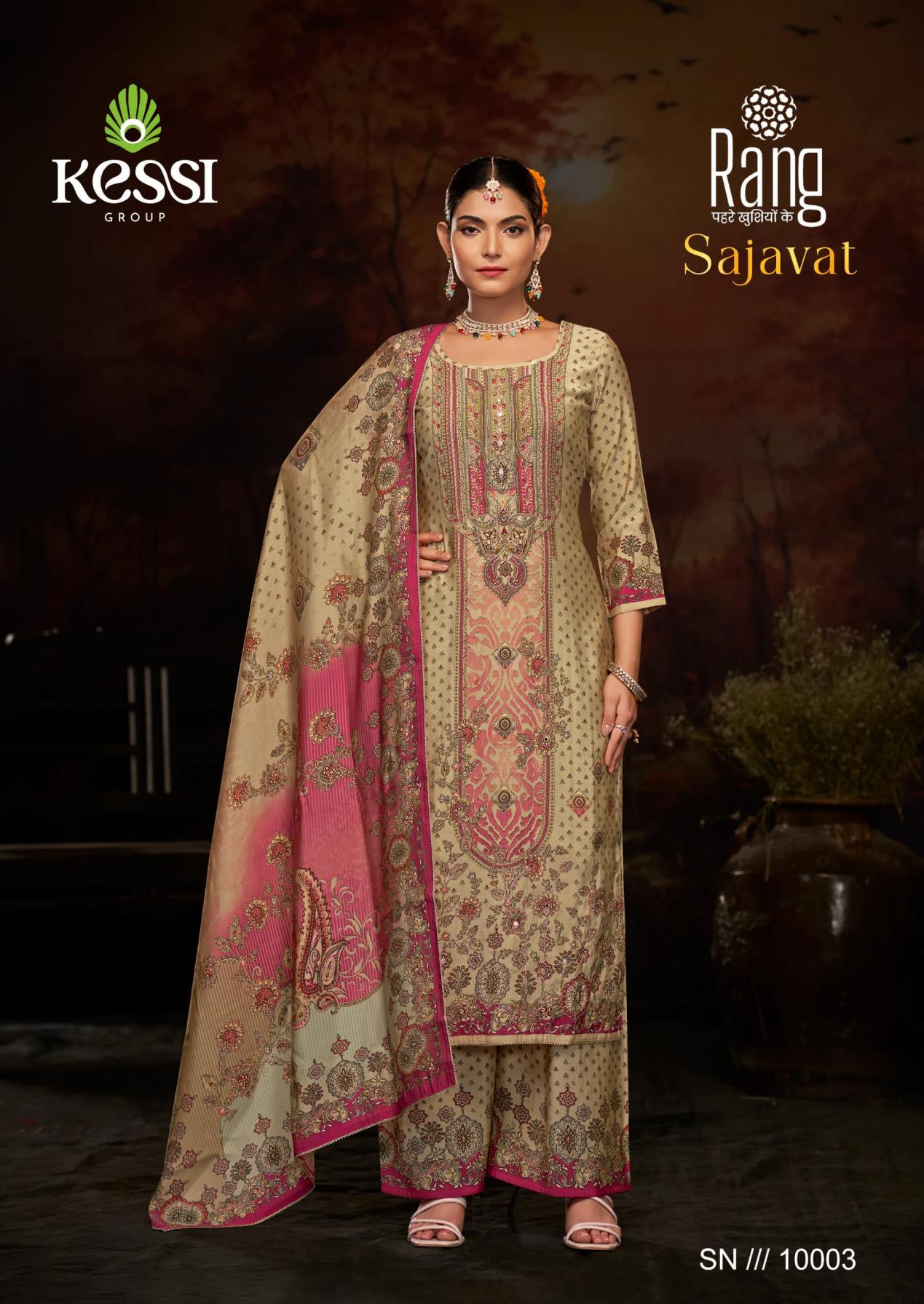 KESSI RANG SAJAVAT MUSLIN HIT DESIGN FANCY SUIT FOR WOMENS