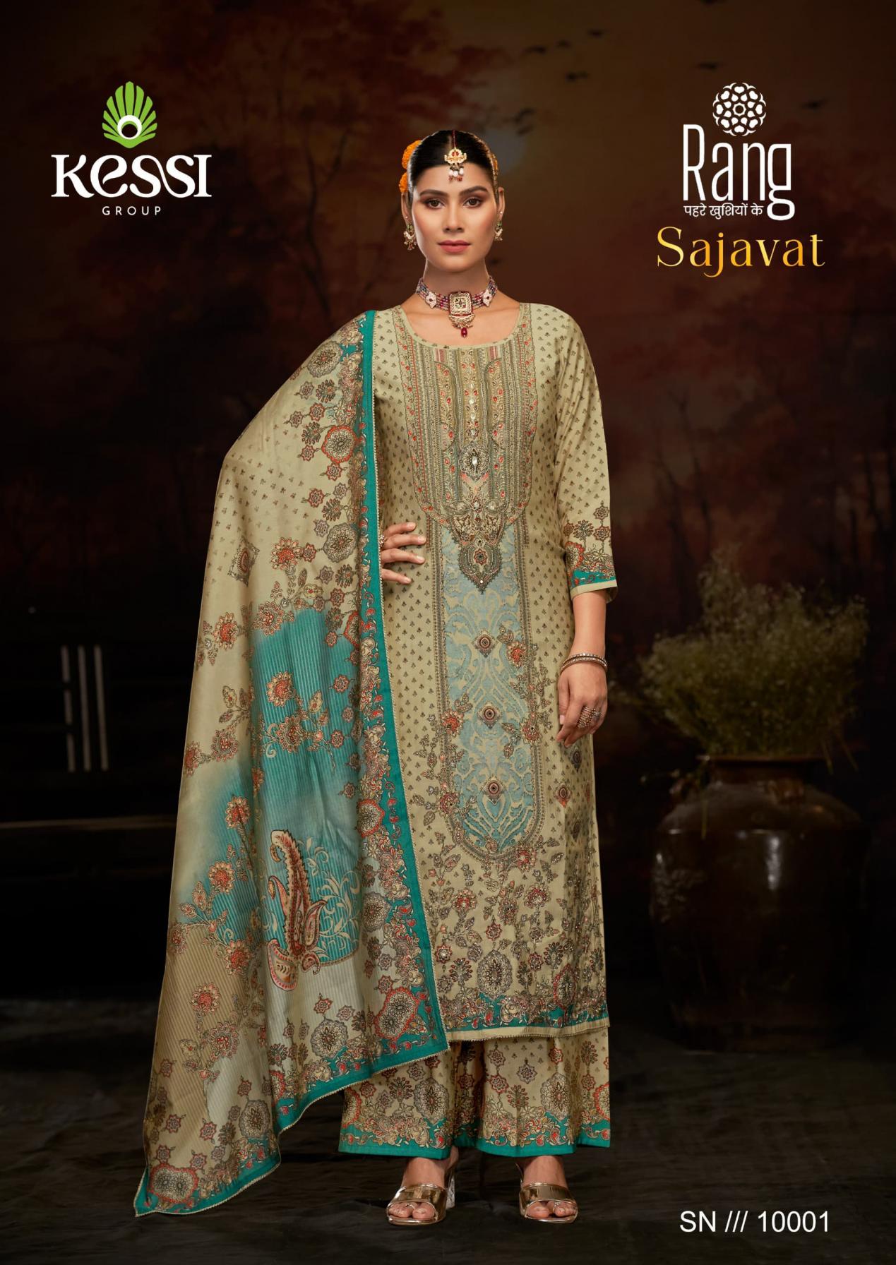 KESSI RANG SAJAVAT MUSLIN HIT DESIGN FANCY SUIT FOR WOMENS