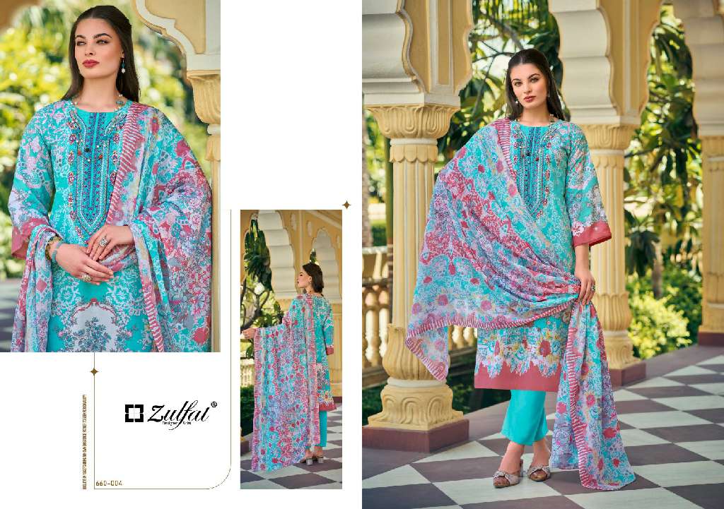 Zulfat Gulnaaz Vol-3 Wholesale Pure Cotton With Heavy Embroidery Work Dress Material