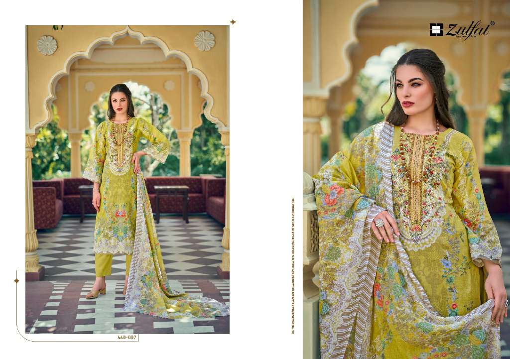 Zulfat Gulnaaz Vol-3 Wholesale Pure Cotton With Heavy Embroidery Work Dress Material