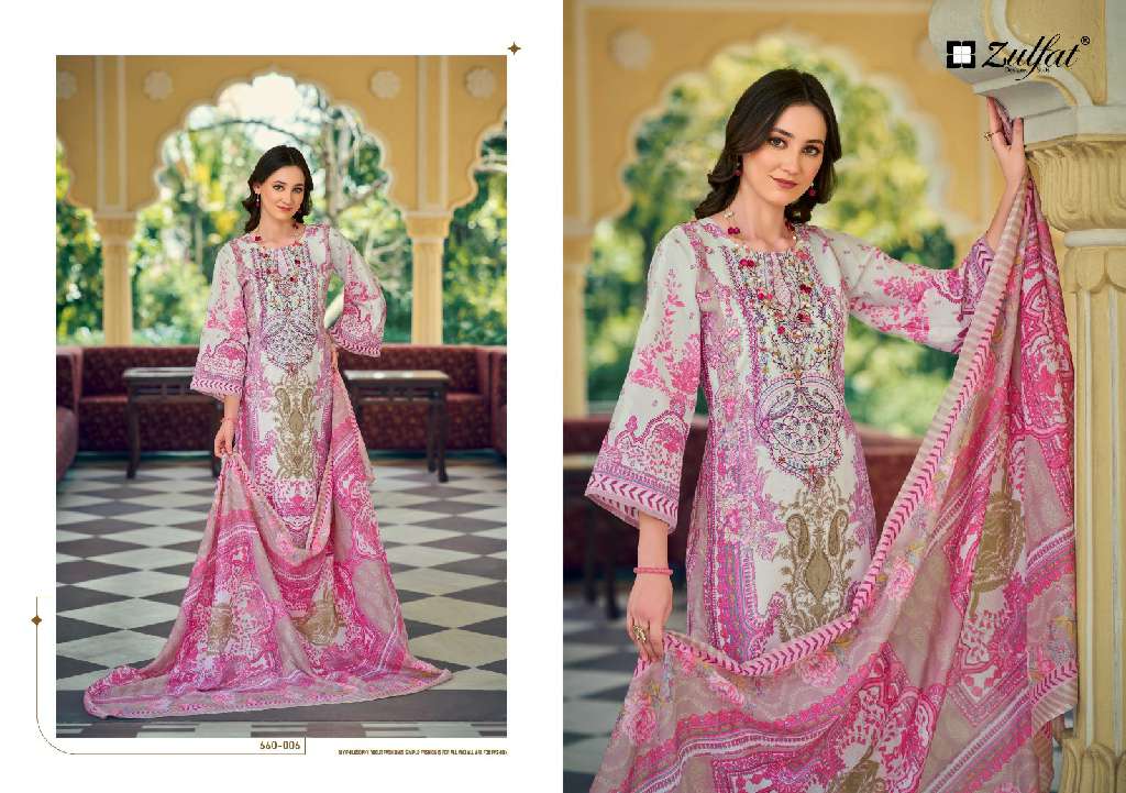 Zulfat Gulnaaz Vol-3 Wholesale Pure Cotton With Heavy Embroidery Work Dress Material