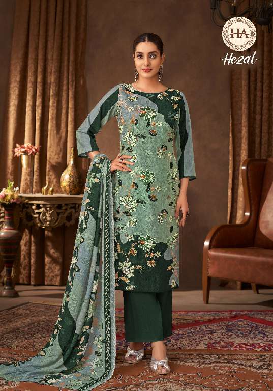 HARSHIT FASHION HEZAL WHOLESALE PURE VISCOSE RAYON PRINT WITH ELEGANT HAND WORK CASUAL SUITS