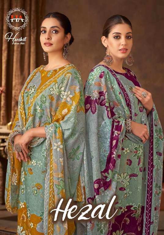 HARSHIT FASHION HEZAL WHOLESALE PURE VISCOSE RAYON PRINT WITH ELEGANT HAND WORK CASUAL SUITS