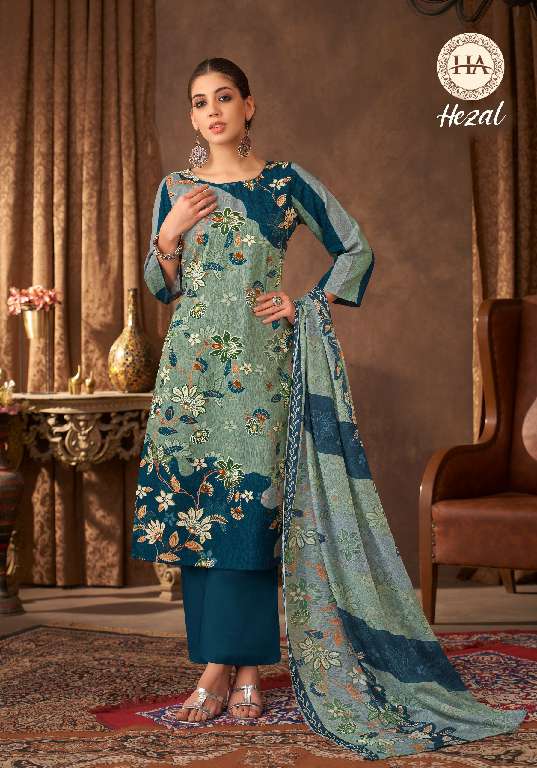 HARSHIT FASHION HEZAL WHOLESALE PURE VISCOSE RAYON PRINT WITH ELEGANT HAND WORK CASUAL SUITS