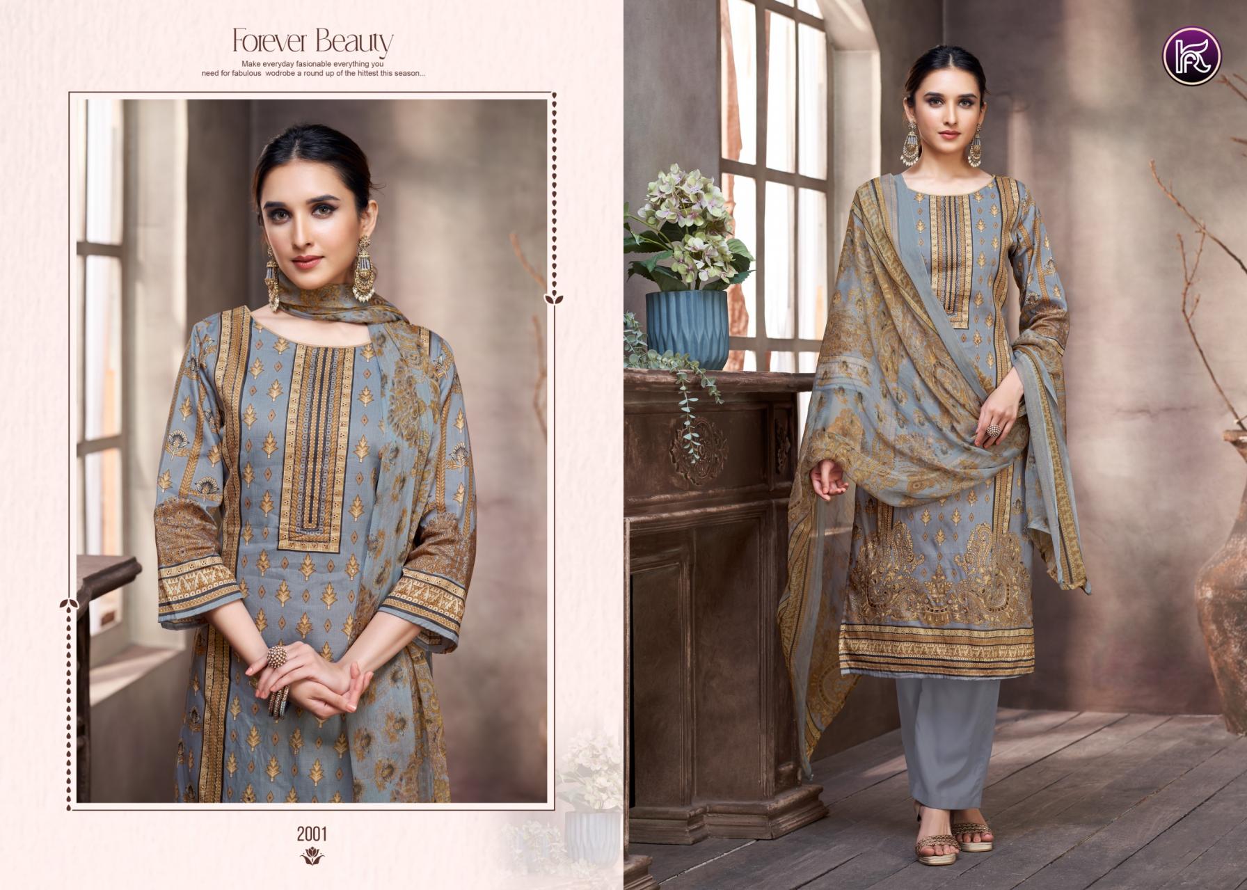 KALA FASHION RUHI VOL 2 JAM COTTON PAKISTANI PRINT WITH MIRROR OR HAND WORK FANCY DESIGN DRESS