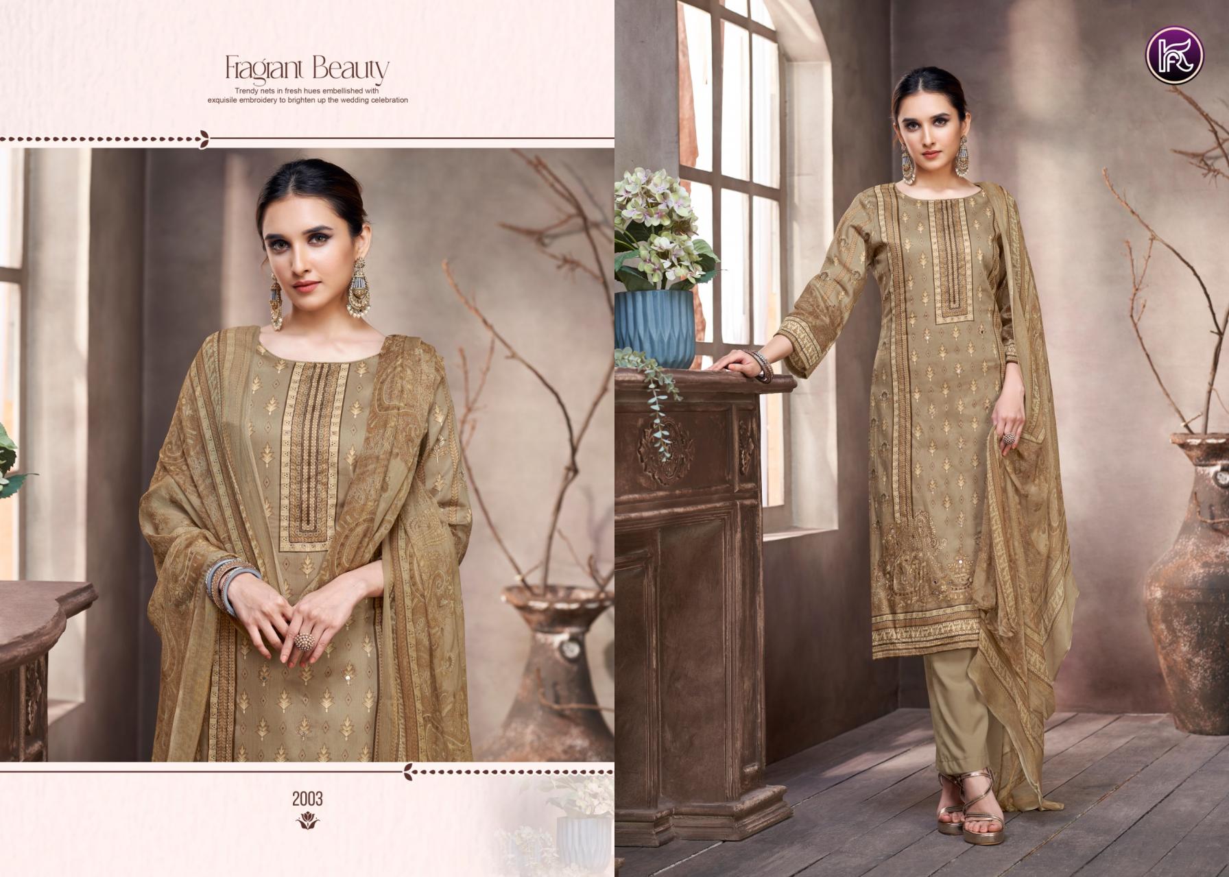 KALA FASHION RUHI VOL 2 JAM COTTON PAKISTANI PRINT WITH MIRROR OR HAND WORK FANCY DESIGN DRESS