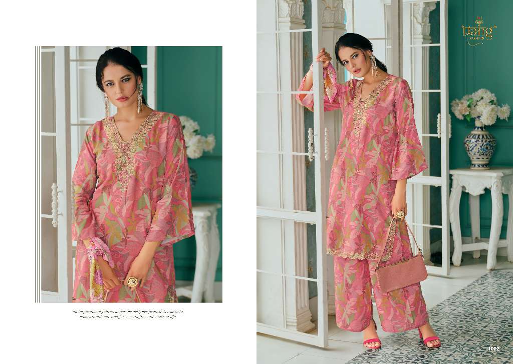 RANG FASHION SEENA WHOLESALE PURE MUSLIN DIGITAL PRINT WITH NECK EMBROIDERY FASHIONABLE CORD SET