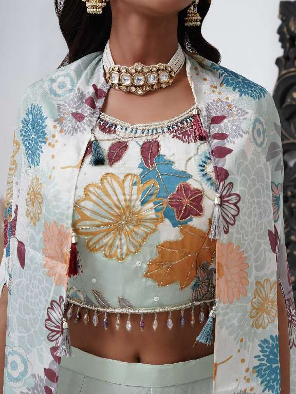 AMOHA C288 WHOLESALE HEAVY HAND WORK WITH DIGITAL CHINNON FULLY STUTCHED STYLIST SUITS