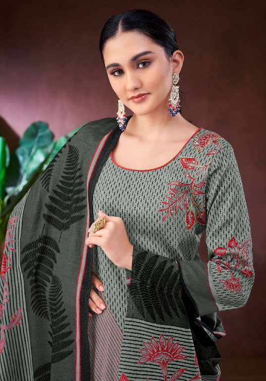 GALAXY BY ALOK WHOLESALE PURE ZAM COTTON FANCY PRINT WITH HAND WORK 3 PCS DRESS MATERIAL
