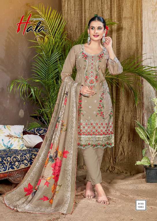 HALA TABEER VOL-23 WHOLESALE PURE CAMBRIC LAWN PAKISTANI EMBROIDERY FANCY DRESS MATERIAL