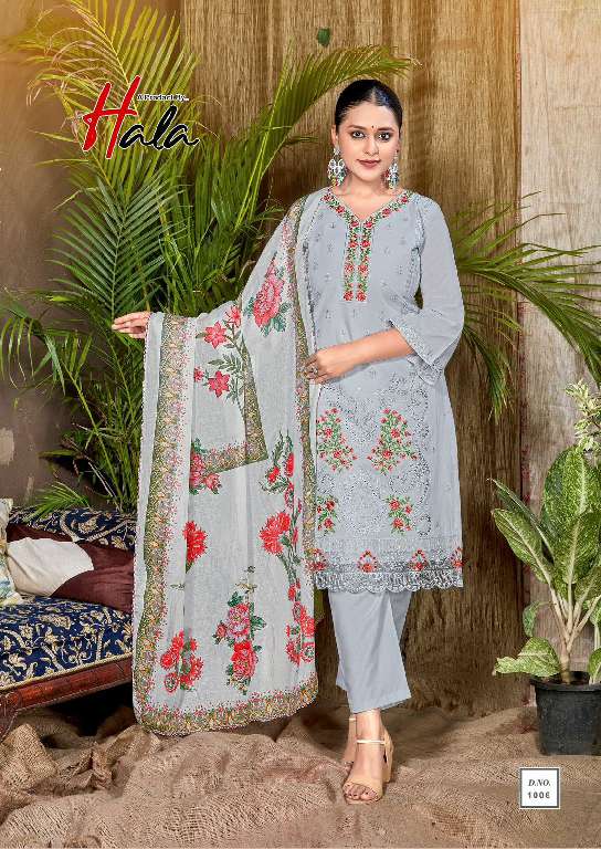 HALA TABEER VOL-23 WHOLESALE PURE CAMBRIC LAWN PAKISTANI EMBROIDERY FANCY DRESS MATERIAL