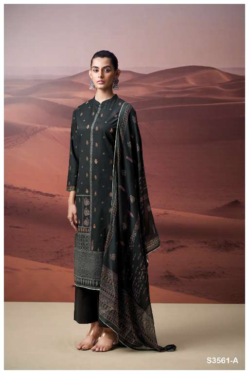 GANGA DALEYZA S3561 WHOLESALE COTTON PRINTED WITH HAND WORK DESIGNER SUITS