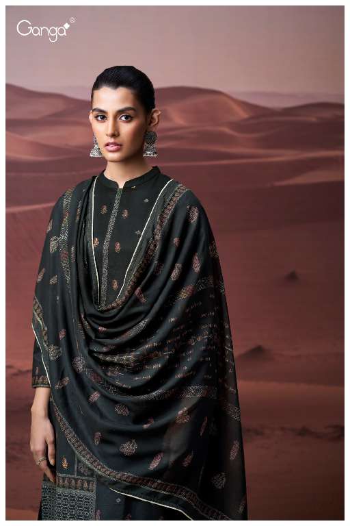GANGA DALEYZA S3561 WHOLESALE COTTON PRINTED WITH HAND WORK DESIGNER SUITS