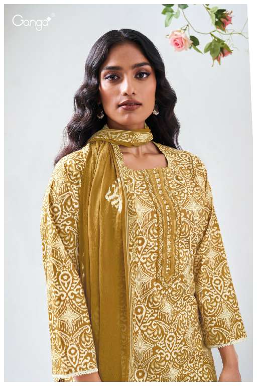 GANGA PRESENT S3599 WHOLESALE UNIQUE COLOR COMBINATION COTTON PRINTED WITH WORK  DESIGNER SUITS