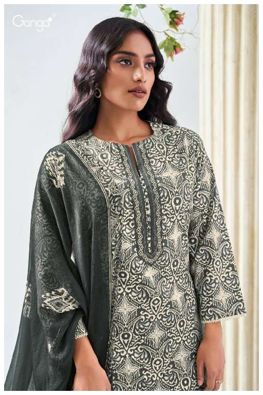 GANGA PRESENT S3599 WHOLESALE UNIQUE COLOR COMBINATION COTTON PRINTED WITH WORK  DESIGNER SUITS
