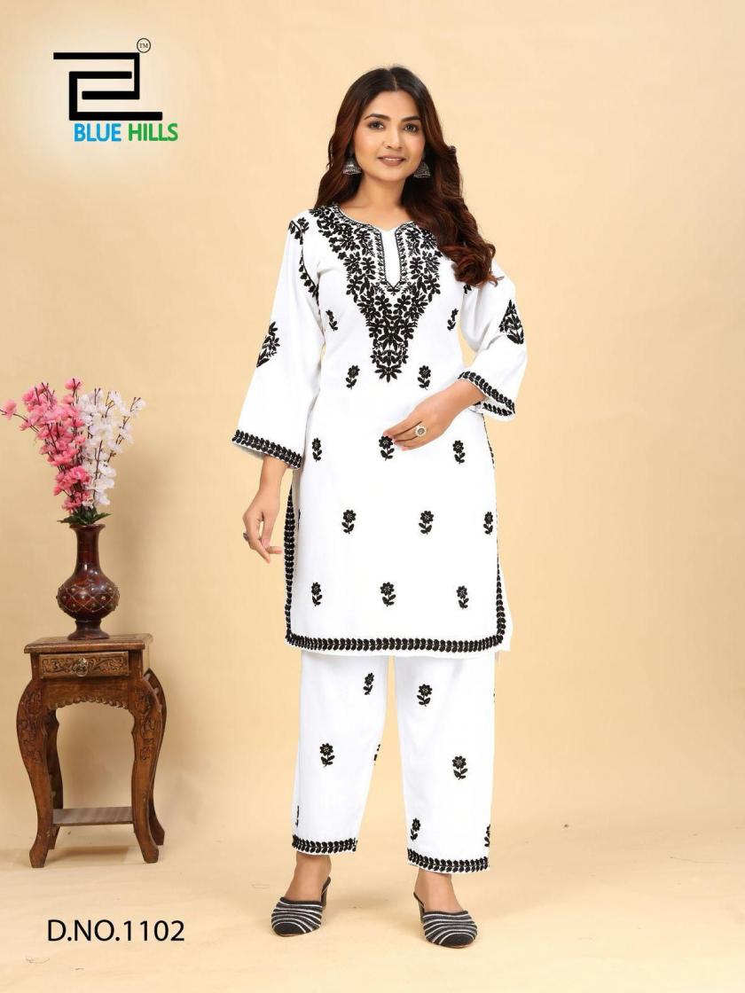 BLACK N WHITE VOL 11 BY BLUE HILL AESTHETHIC FULL STITCHED PAKISTANI LOOK KURTI