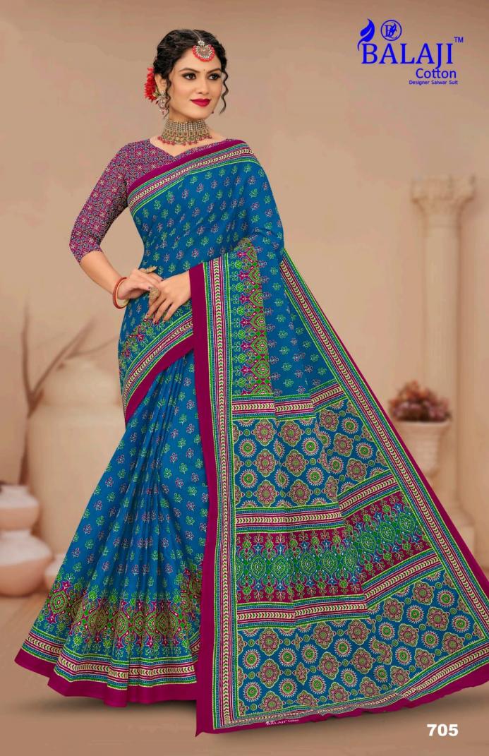 AJARK MASLEEN VOL 7 BY BALAJI COTTON UNIQUE STYLE COTTON SAREE