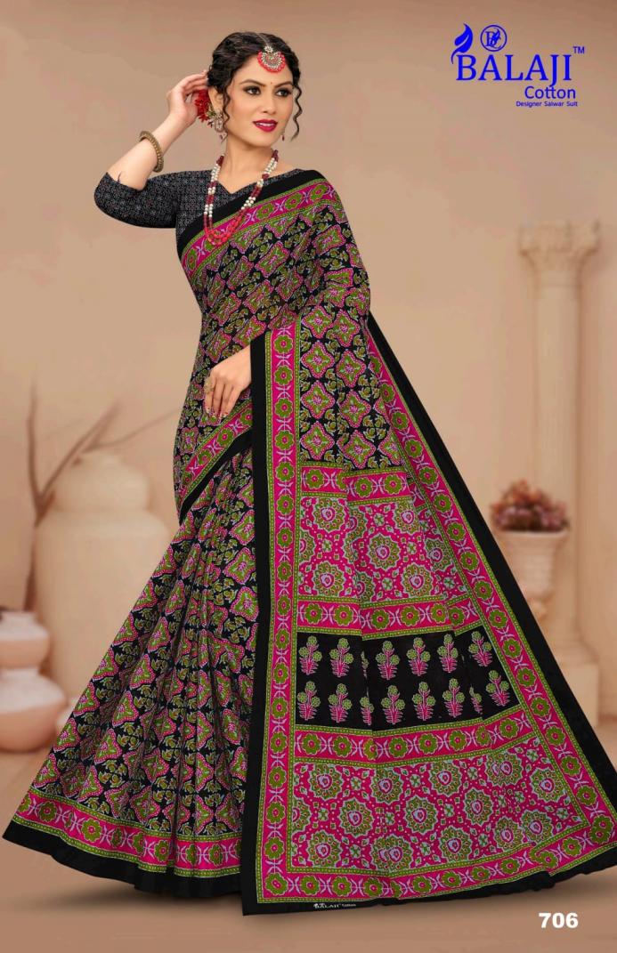 AJARK MASLEEN VOL 7 BY BALAJI COTTON UNIQUE STYLE COTTON SAREE