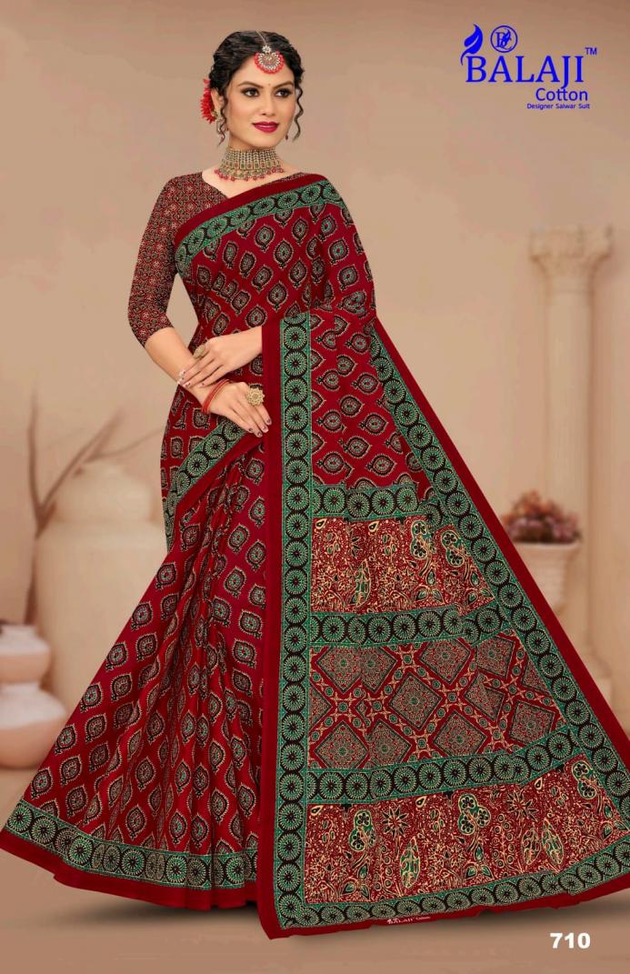 AJARK MASLEEN VOL 7 BY BALAJI COTTON UNIQUE STYLE COTTON SAREE