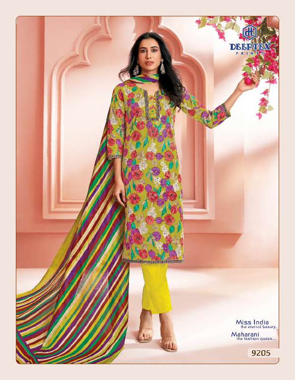 DEEPTEX PRINTS MISS INDIA VOL 92 SUMMER SPECIAL COTTON UNSTITCH SALWAR KAMEEZ COLLECTION