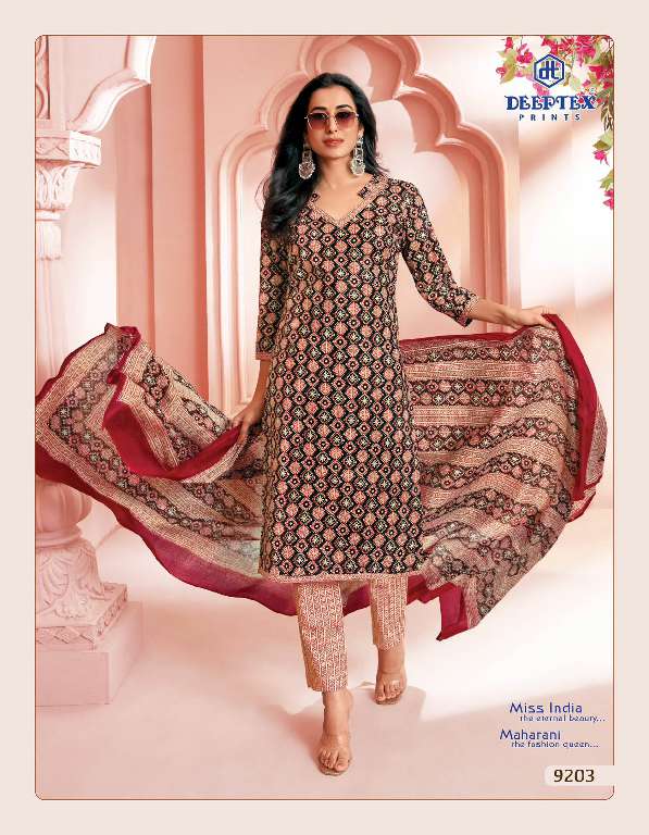 DEEPTEX PRINTS MISS INDIA VOL 92 SUMMER SPECIAL COTTON UNSTITCH SALWAR KAMEEZ COLLECTION