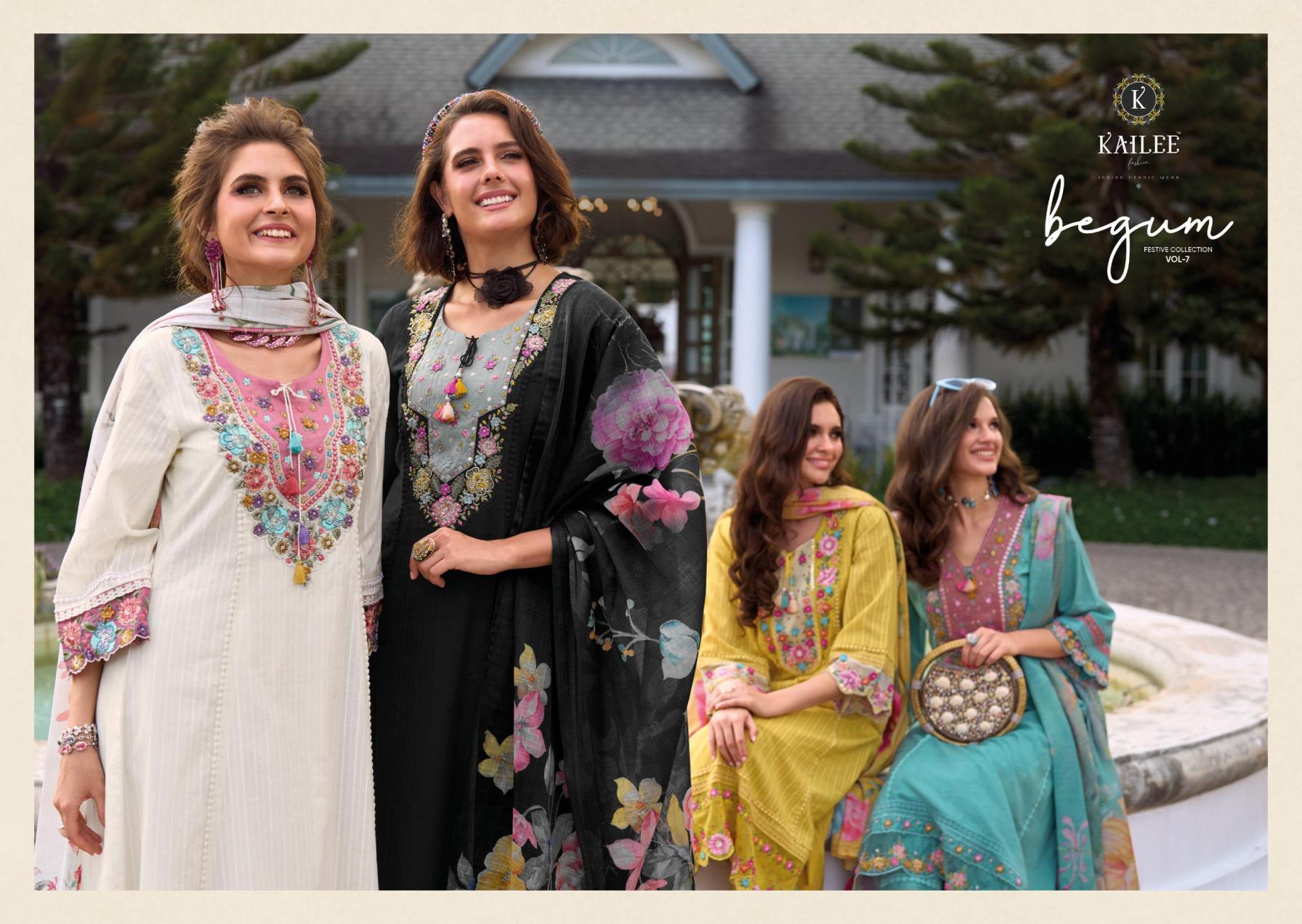 BEGUM VOL 7 BY KAILEE FASHION COTTON A LINE STYLE READYMADE PREMIUM SUIT FOR WOMENS