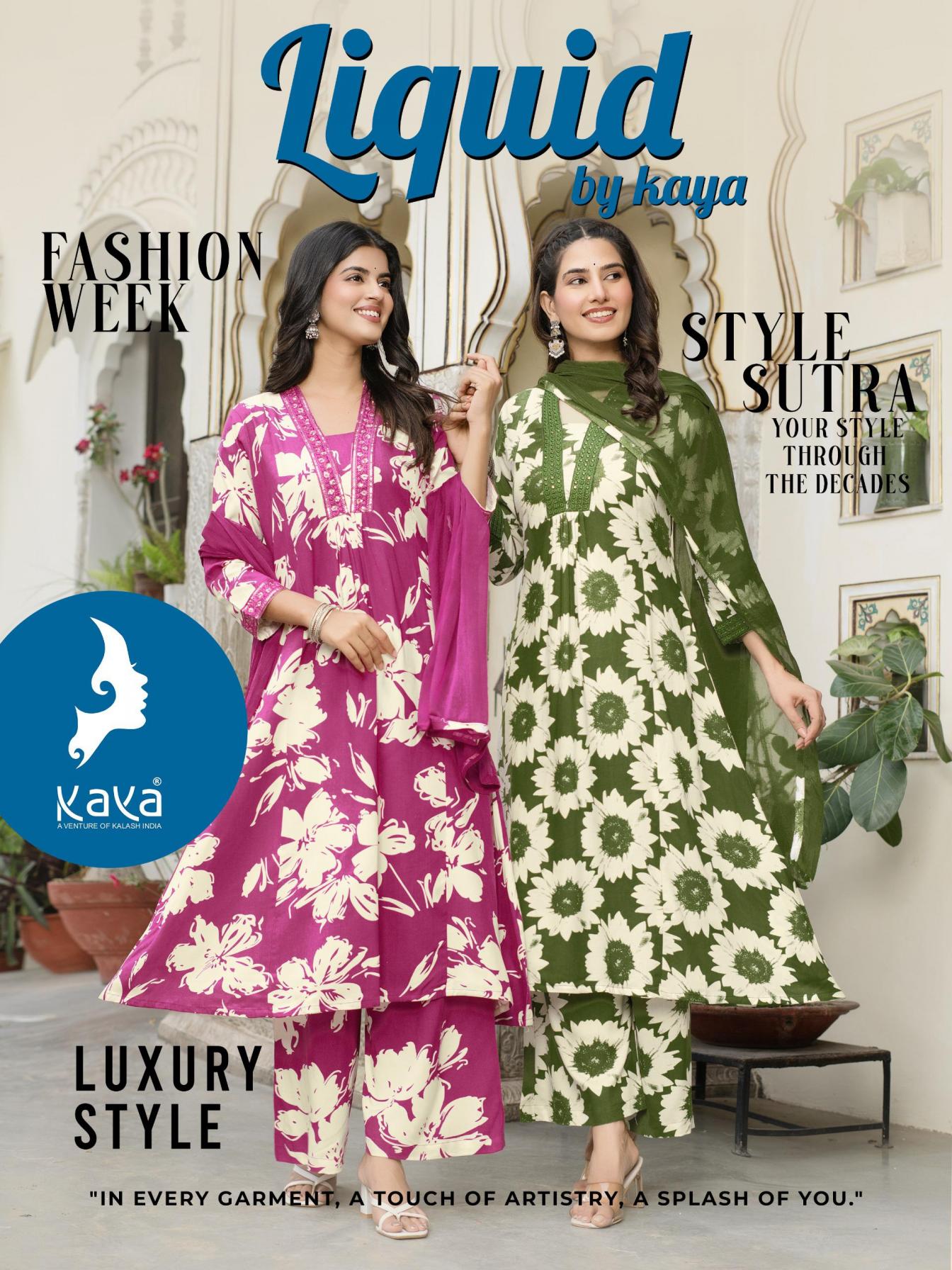 KAYA LAUNCH LIQUID RAYON READYMADE STYLISH BIG SIZE SALWAR KAMEEZ